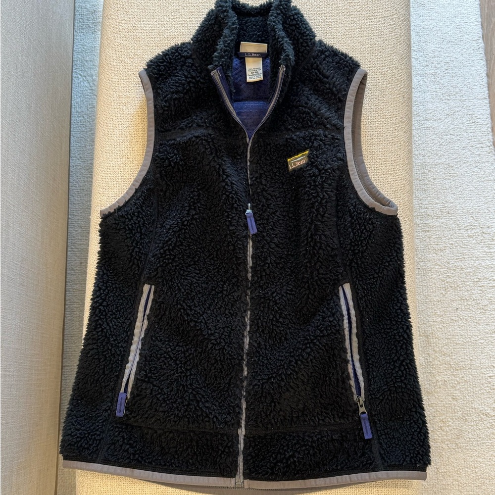 L.L. BEAN Women’s Sherpa Fleece Vest, Size Small